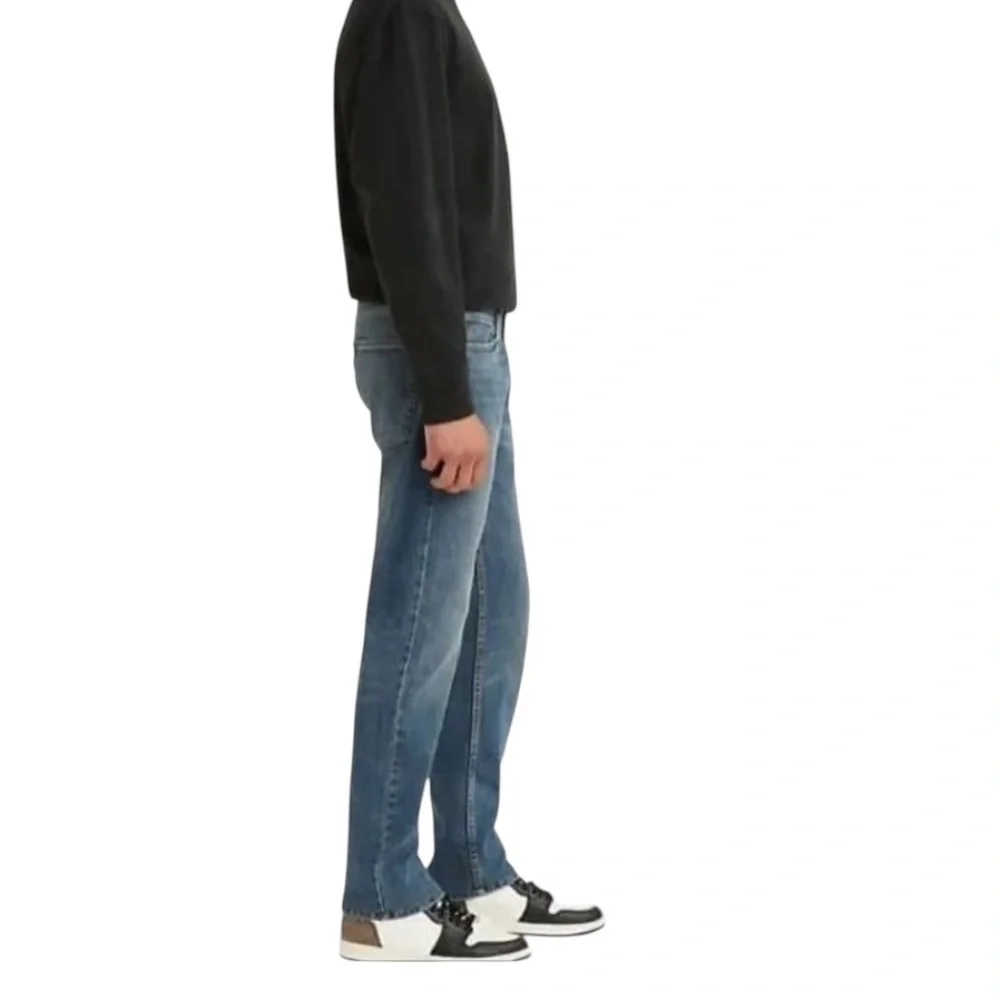 LEVI'S 513 SLIM STRAIGHT STRETCH JEANS MEDIUM BLUE WASH - EMGEE 38X30
